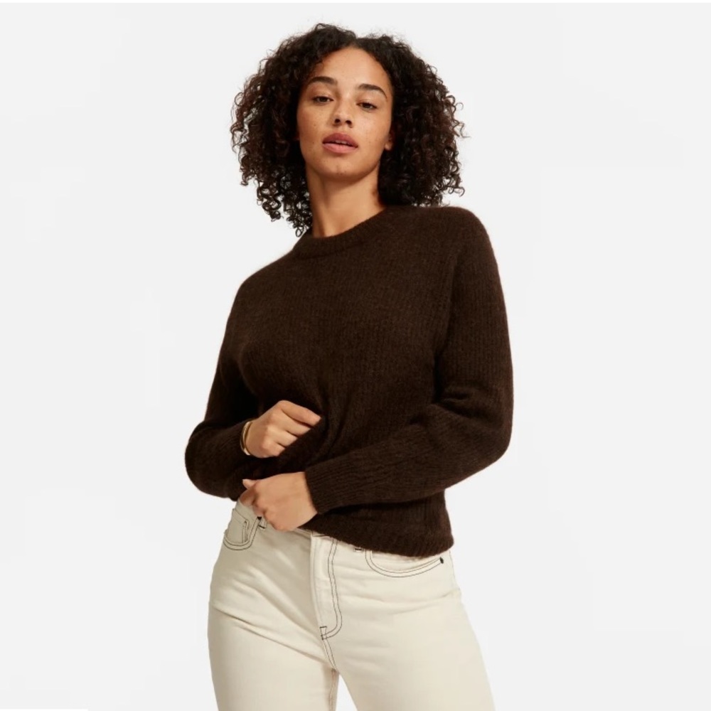 Oversized Alpaca Crew Sweater